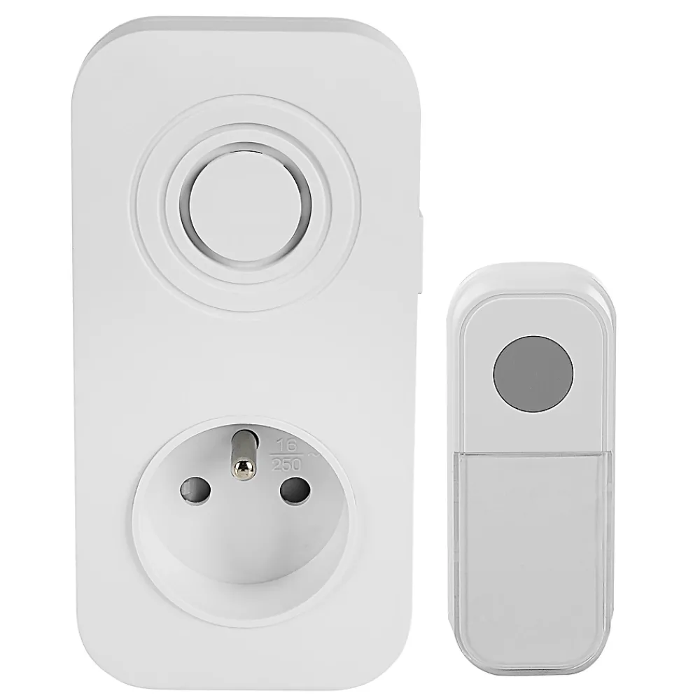 Blyss Carillon enfichable prise gigogne et bouton sans fil Soft Touch 36 mélodies