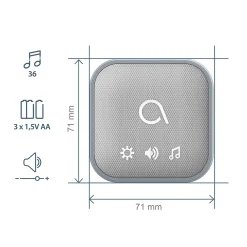 Avidsen Sonnette Et Carillon-Carillon sans fil flash lumineux et revêtement textile Sona-T - - 102508