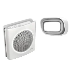 Extel Sonnette Et Carillon-Carillon sans fil à piles personnalisable portée 200m. six sonneries diBi Flash coloris blanc - - 081735