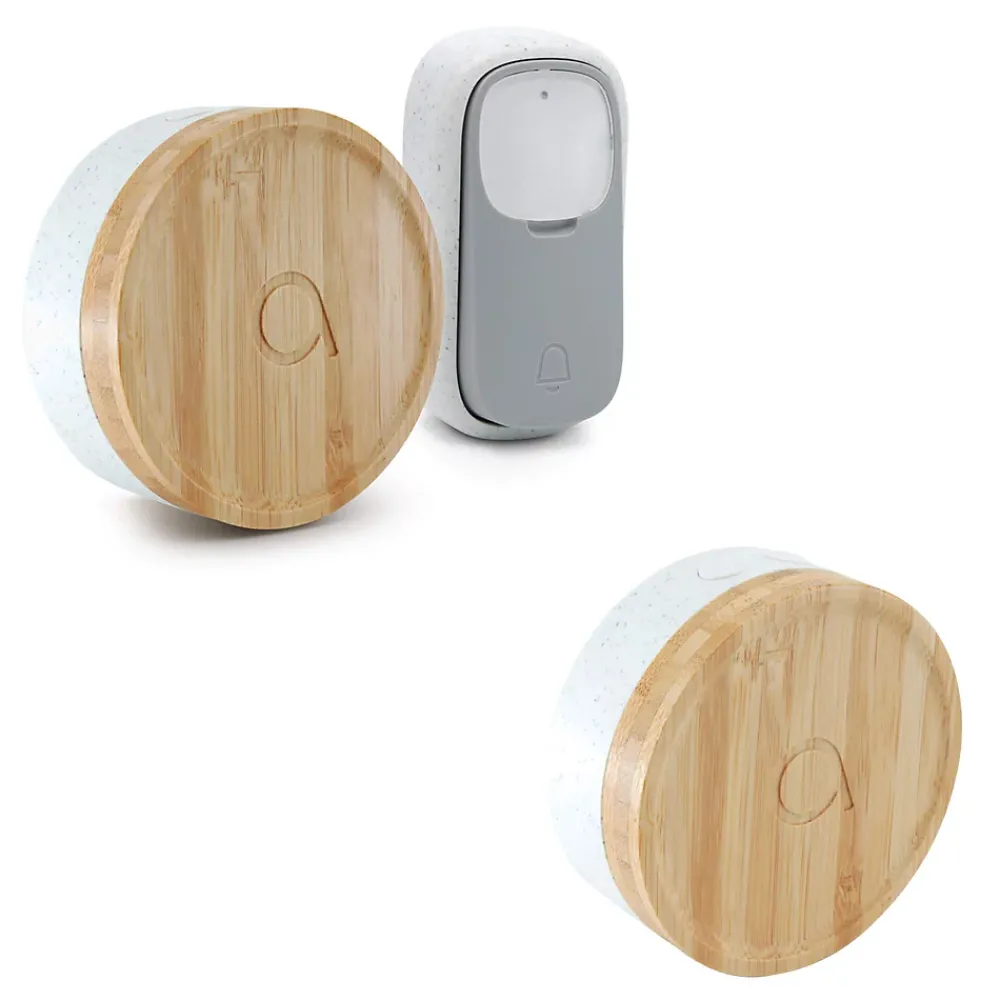 Avidsen 2 Carillons Bamboo et 1 bouton sans fil sans pile Bamboo