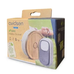 Avidsen 2 Carillons Bamboo et 1 bouton sans fil sans pile Bamboo
