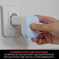 Kyf Carillon USB avec Flash LED Multi couleur et bouton de sonnette sur piles