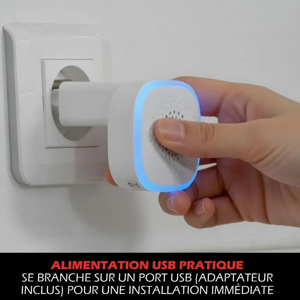 Kyf Carillon USB avec Flash LED Multi couleur et bouton de sonnette sur piles
