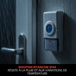 Kyf Carillon USB avec Flash LED Multi couleur et bouton de sonnette sur piles