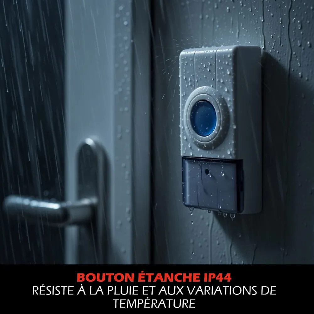 Kyf Carillon USB avec Flash LED Multi couleur et bouton de sonnette sur piles