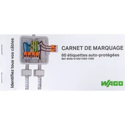 Wago Carnet de marquage de câble - 60 étiquettes auto-protégées