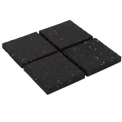 Diall Carré mousse 10 x 10 x 1,5 cm x4, noir