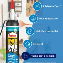 Pattex Cartouche de colle polymère propulsée au gaz, 200 g - intérieur/extérieur