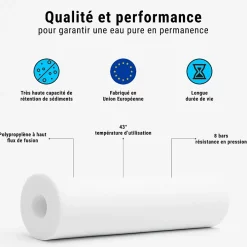 Sinea Cartouches anti-sédiments 9' 3/4 lot de 6 filtre à eau sous évier - 50 µm