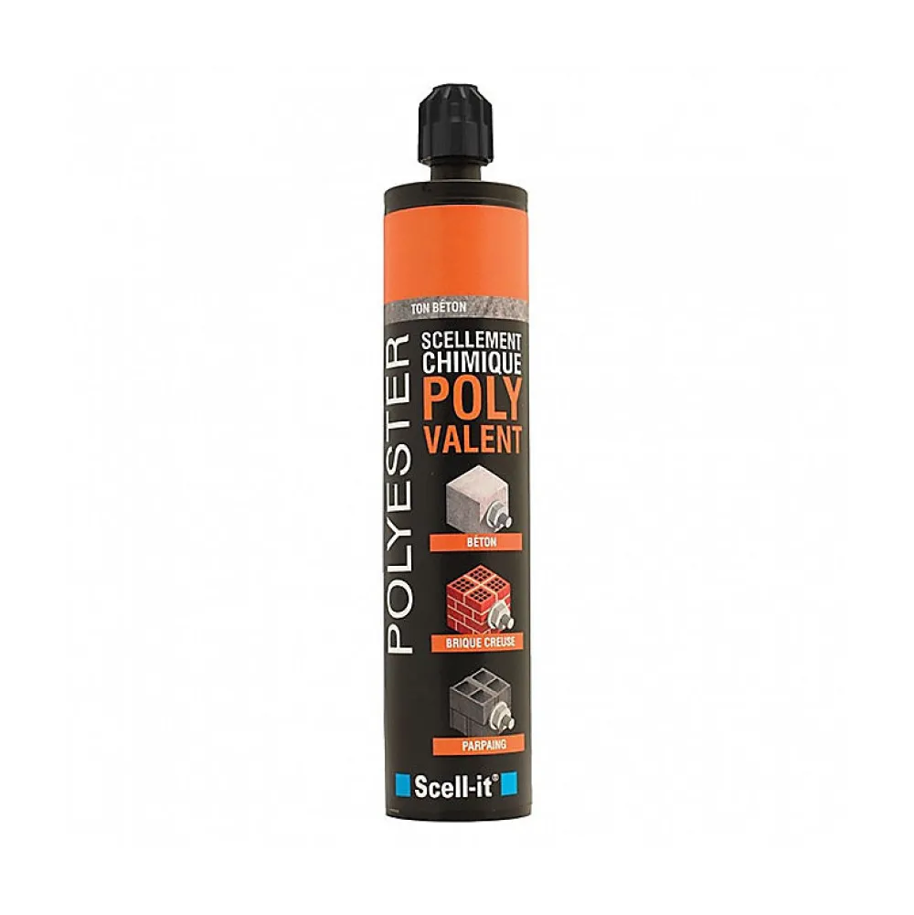 Scell-It Cartouches scellement chimique ton gris béton Polyvalent F 300ml