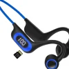 Vendos85 Enceinte, Écouteur Et Casque-Casque Bluetooth à Conduction osseuse sans Fil avec Microphone bleu noir