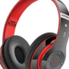 Vendos85 Casque Bluetooth sans Fil 40 Heures avec Microphone HD Intégré rouge noir