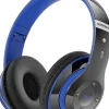 Vendos85 Casque Bluetooth sans Fil 40 Heures avec Microphone HD Intégré bleu noir