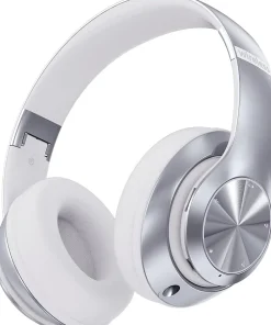 Vendos85 Casque Bluetooth 9S sur l'oreille gris blanc