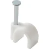 Diall Fixation Et Raccordement Du Câble-100 cavaliers ronds en nylon ø 5 à 6 mm blanc