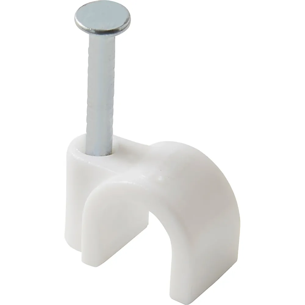 Diall 25 cavaliers ronds en nylon ø 5 à 6 mm blanc