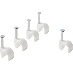 Diall 25 cavaliers ronds en nylon ø 5 à 6 mm blanc