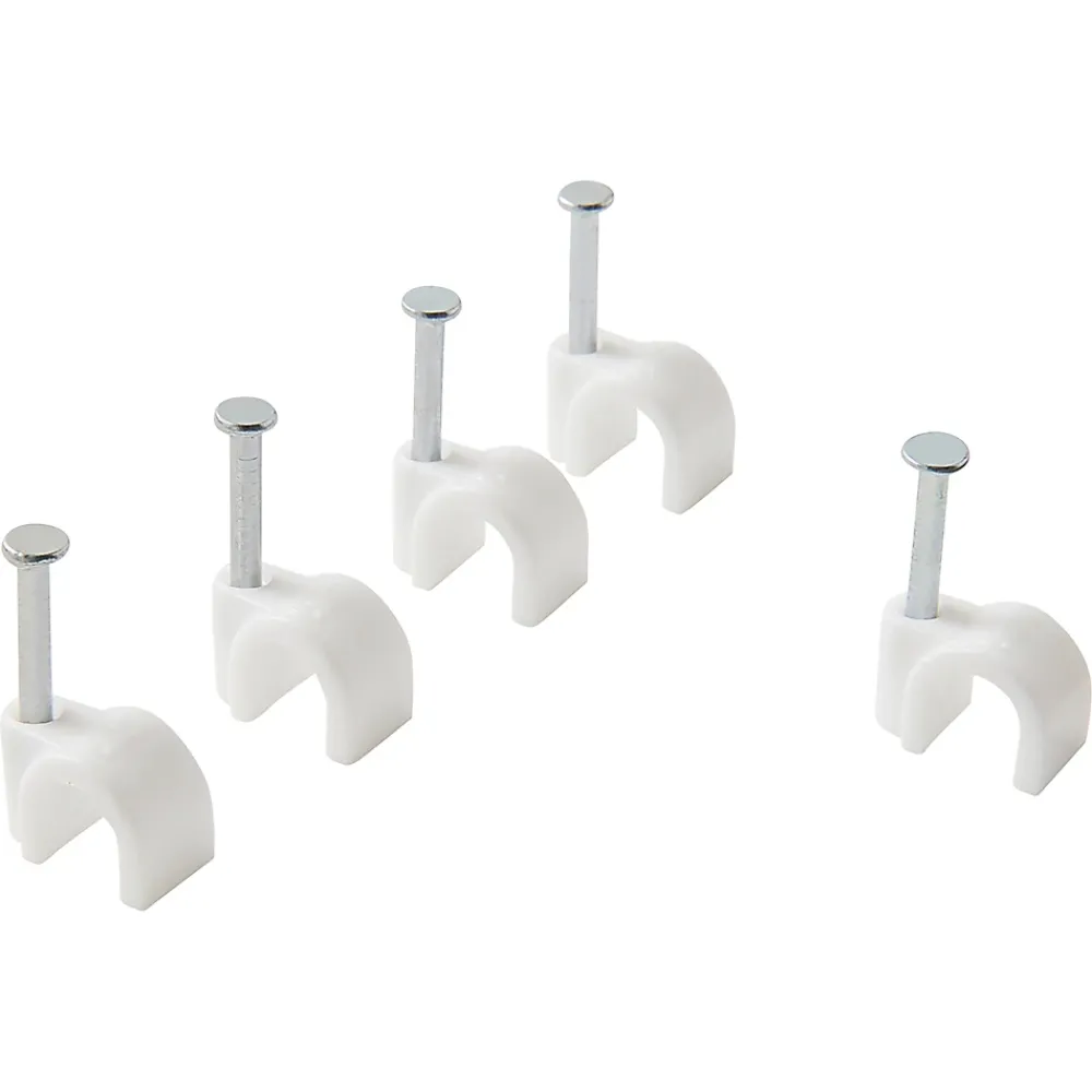 Diall 25 cavaliers ronds en nylon ø 5 à 6 mm blanc