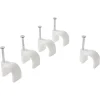 Diall Fixation Et Raccordement Du Câble-25 cavaliers ronds en nylon ø 10 à 11 mm blanc