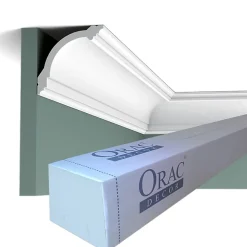 Orac Decor CB512 Corniche plafond - 10x10x200cm (h x p x L) - moulure décorative polystyrène Carton complet