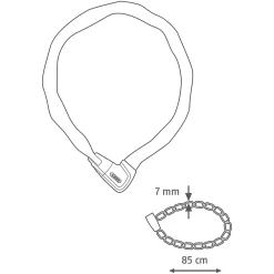 Abus Câble antivol pour vélo Steel-O-Chain 8807 Ø85mm