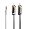 Lindy Câble Et Connectique Audio-Câble audio Jack 3.5mm - 2x RCA 5 m