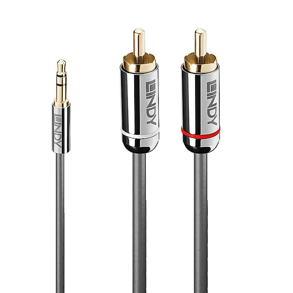 Lindy Câble Et Connectique Audio-Câble audio Jack 3.5mm - 2x RCA 3 mètres