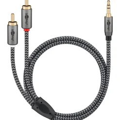Goobay Câble Et Connectique Audio-Câble audio Jack 3.5 - 2 RCA mâles 1 m
