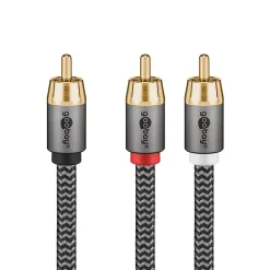 Goobay Câble Et Connectique Audio-Câble audio 1 RCA mâle 2 RCA mâles 10 m