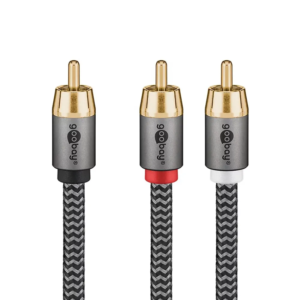 Goobay Câble audio 1 RCA mâle - 2 RCA mâles 5 m
