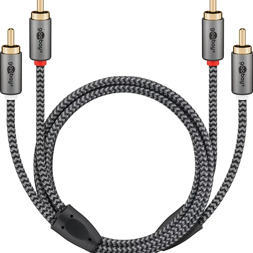 Goobay Câble Et Connectique Audio-Câble audio 2 RCA mâles gold 1 mètre