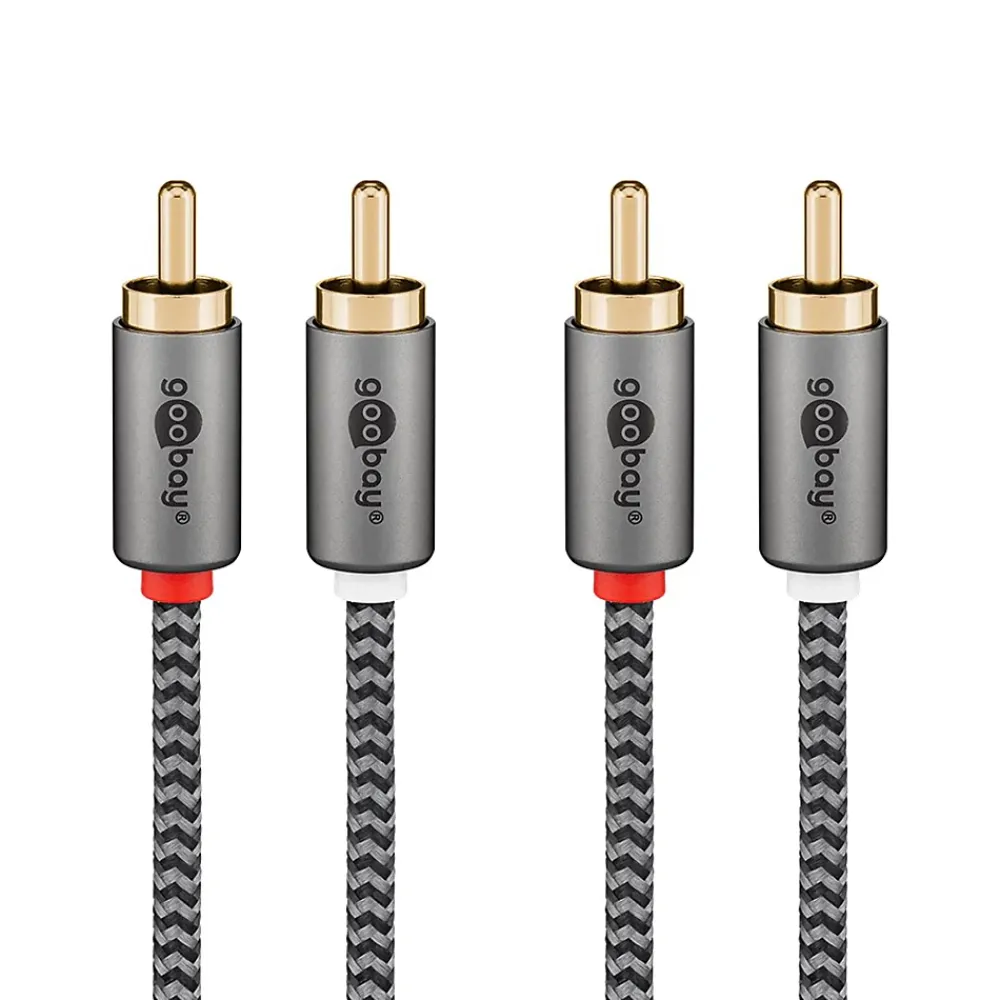 Goobay Câble Et Connectique Audio-Câble audio 2 RCA mâles gold 1 mètre