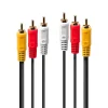 Lindy Câble audio vidéo 3 x RCA 1 mètre