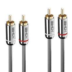 Lindy Câble Et Connectique Audio-Câble audio 2x RCA Cromo Line 2m