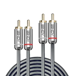 Lindy Câble audio 2x RCA Cromo Line 1m