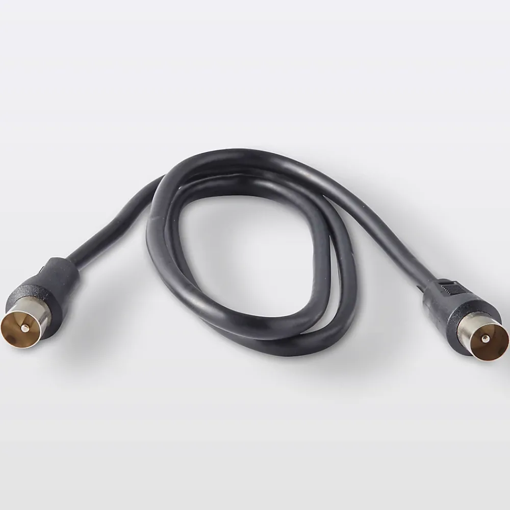 Blyss Câble coaxial 3C2V ø9.52 mm Mâle / Mâle noir, 0.75 m