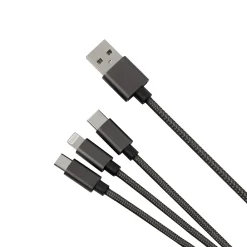 GAO Câble 3 en 1 Lightning/Micro/USB-C