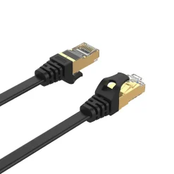 Unitek Câble Et Connectique Réseau-Câble Ethernet CAT 7 1m S/STP plat noir