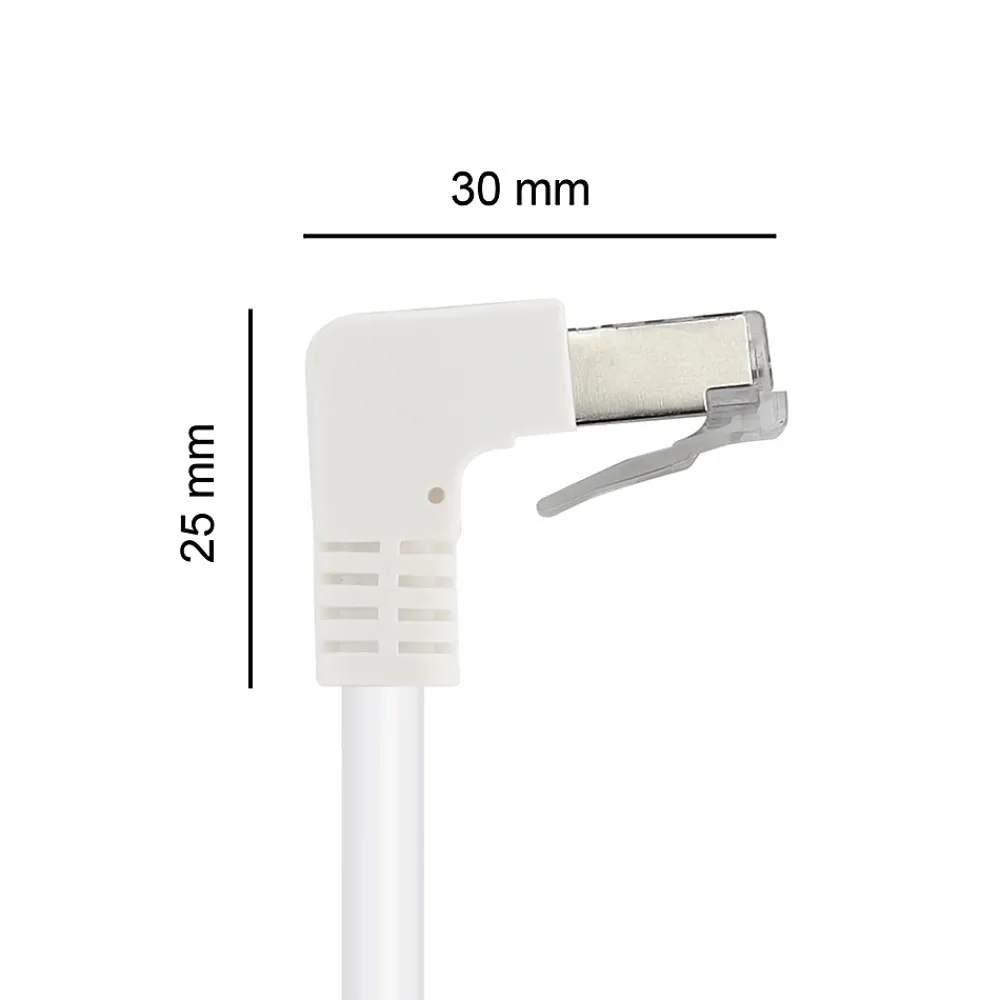 Metronic Câble Et Connectique Réseau-Câble Ethernet RJ45 CAT 6a mâle/mâle coudé - FTP 3 m - 395527