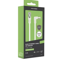 Metronic Câble Et Connectique Réseau-Câble Ethernet RJ45 CAT 6a mâle/mâle coudé - FTP 3 m - 395527