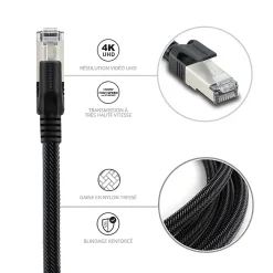 Metronic Câble Et Connectique Réseau-Câble Ethernet RJ45 CAT 8 mâle/mâle tressé - S/FTP 5 m - 395631