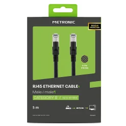 Metronic Câble Et Connectique Réseau-Câble Ethernet RJ45 CAT 8 mâle/mâle tressé - S/FTP 5 m - 395631