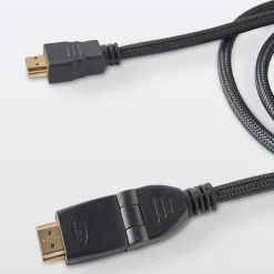 Blyss Câble Et Connectique Tv-Câble HDMI Mâle / Mâle coudé 4K noir Or, 1.5 m