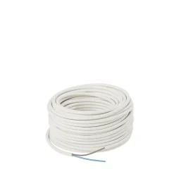 Nexans Câble, Fil Et Cordon D'Alimentation-Câble électrique flexible H05VVF 2x1,5 mm² Blanc - 25 m