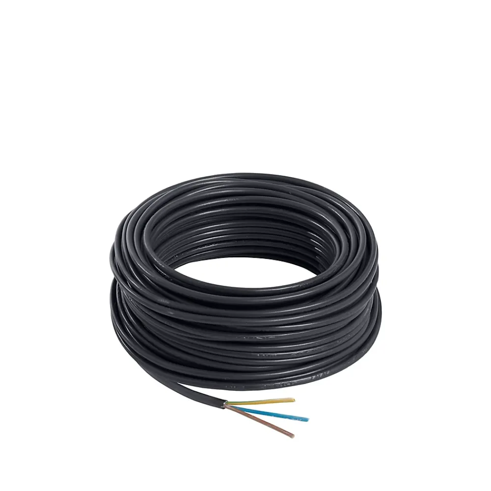 Nexans Câble électrique flexible H05VVF 3x1,5 mm² Noir - 25 m