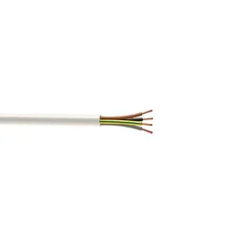 Nexans Câble électrique flexible H05VVF 4x2,5 mm² Blanc, vendu au mètre linéaire