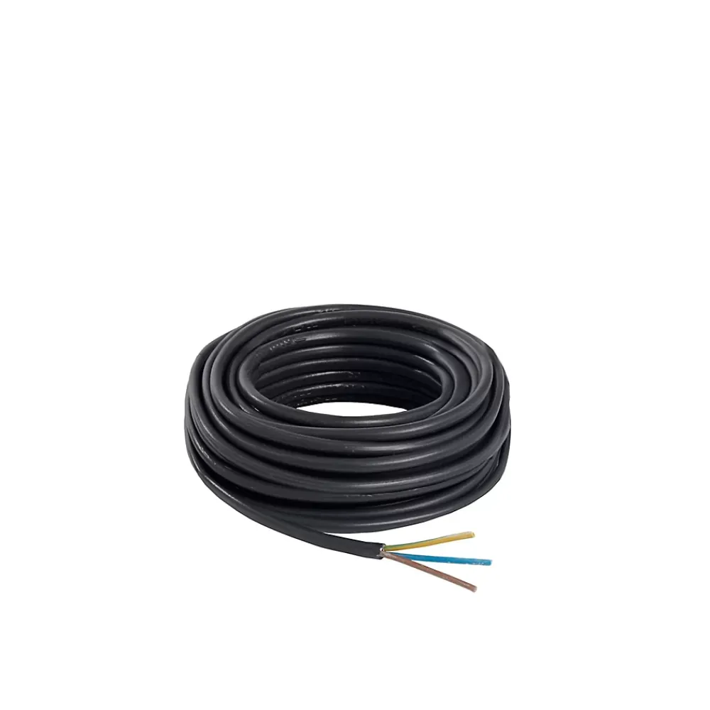 Nexans Câble, Fil Et Cordon D'Alimentation-Câble électrique flexible H05VVF 3x1,5 mm² Noir - 5 m