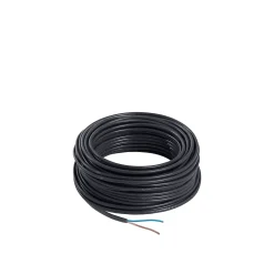 Nexans Câble, Fil Et Cordon D'Alimentation-Câble électrique flexible H03VVH2F 2x0,75 mm² Noir - 25 m