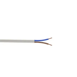 Nexans Câble électrique flexible H03VVH2F 2x0,75 mm² Blanc - 10 m