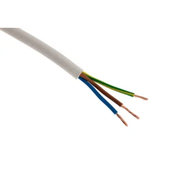 Zenitech Câble électrique H05VV-F 3G1mm² blanc - 5m -